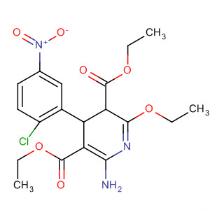 50697-81-9  3,5-Pyridinedicarboxylic acid,6-amino-4-(2-chloro-5-nitrophenyl)-2-ethoxy-3,4-dihydro-, diethyl ester
