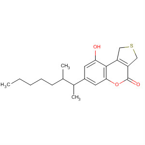 50708-92-4  4H-Thieno[3,4-c][1]benzopyran-4-one,7-(1,2-dimethylheptyl)-1,3-dihydro-9-hydroxy-