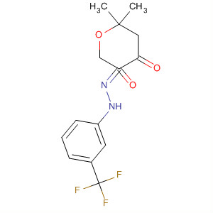 507236-16-0  2H-Pyran-3,4-dione, dihydro-6,6-dimethyl-,3-[[3-(trifluoromethyl)phenyl]hydrazone]