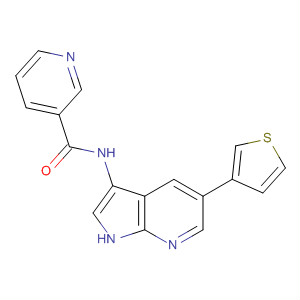 507462-85-3  3-Pyridinecarboxamide, N-[5-(3-thienyl)-1H-pyrrolo[2,3-b]pyridin-3-yl]-