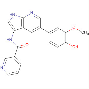 507462-87-5  3-Pyridinecarboxamide,N-[5-(4-hydroxy-3-methoxyphenyl)-1H-pyrrolo[2,3-b]pyridin-3-yl]-
