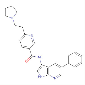 507462-97-7  3-Pyridinecarboxamide,N-(5-phenyl-1H-pyrrolo[2,3-b]pyridin-3-yl)-6-[2-(1-pyrrolidinyl)ethyl]-