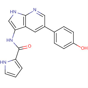 507463-25-4  1H-Pyrrole-2-carboxamide,N-[5-(4-hydroxyphenyl)-1H-pyrrolo[2,3-b]pyridin-3-yl]-