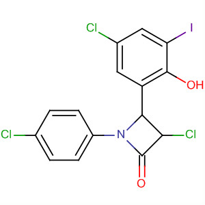 500551-62-2  2-Azetidinone,3-chloro-4-(5-chloro-2-hydroxy-3-iodophenyl)-1-(4-chlorophenyl)-