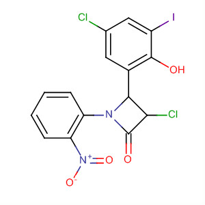 500551-64-4  2-Azetidinone,3-chloro-4-(5-chloro-2-hydroxy-3-iodophenyl)-1-(2-nitrophenyl)-