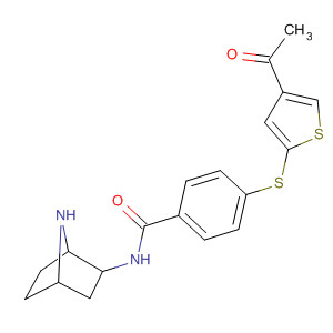 500558-91-8  Benzamide,4-[(4-acetyl-2-thienyl)thio]-N-(1S,2R,4R)-7-azabicyclo[2.2.1]hept-2-yl-