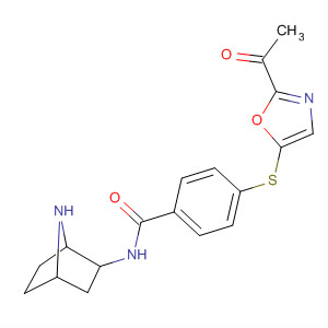 500559-35-3  Benzamide,4-[(2-acetyl-5-oxazolyl)thio]-N-(1S,2R,4R)-7-azabicyclo[2.2.1]hept-2-yl-