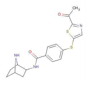 500559-63-7  Benzamide,4-[(2-acetyl-5-thiazolyl)thio]-N-(1S,2R,4R)-7-azabicyclo[2.2.1]hept-2-yl-