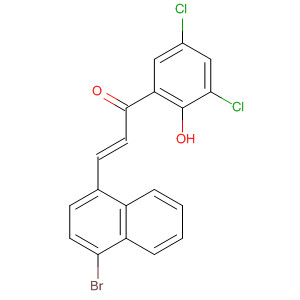 500612-97-5  2-Propen-1-one,3-(4-bromo-1-naphthalenyl)-1-(3,5-dichloro-2-hydroxyphenyl)-, (2E)-