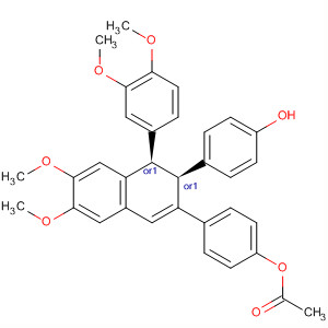 500688-84-6  Phenol,4-[(1R,2S)-3-[4-(acetyloxy)phenyl]-1-(3,4-dimethoxyphenyl)-1,2-dihydro-6,7-dimethoxy-2-naphthalenyl]-, rel-