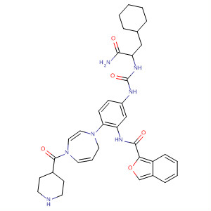 500697-71-2  2-Benzofurancarboxamide,N-[5-[[[[2-amino-1-(cyclohexylmethyl)-2-oxoethyl]amino]carbonyl]amino]-2-[hexahydro-4-(4-piperidinylcarbonyl)-1H-1,4-diazepin-1-yl]phenyl]-