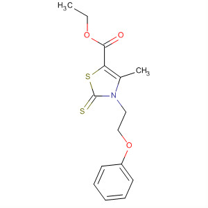 500768-25-2  5-Thiazolecarboxylic acid,2,3-dihydro-4-methyl-3-(2-phenoxyethyl)-2-thioxo-, ethyl ester