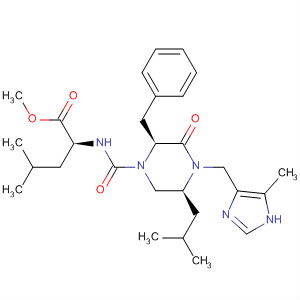 500782-76-3  L-Leucine,N-[[(2S,5S)-4-[(5-methyl-1H-imidazol-4-yl)methyl]-5-(2-methylpropyl)-3-oxo-2-(phenylmethyl)-1-piperazinyl]carbonyl]-, methyl ester