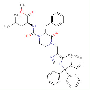 500783-08-4  L-Leucine,N-[[(2R)-4-[[5-methyl-1-(triphenylmethyl)-1H-imidazol-4-yl]methyl]-3-oxo-2-(phenylmethyl)-1-piperazinyl]carbonyl]-, methyl ester