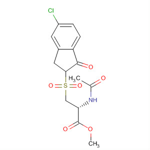500785-43-3  L-Alanine,N-acetyl-3-[(5-chloro-2,3-dihydro-1-oxo-1H-inden-2-yl)sulfonyl]-, methylester