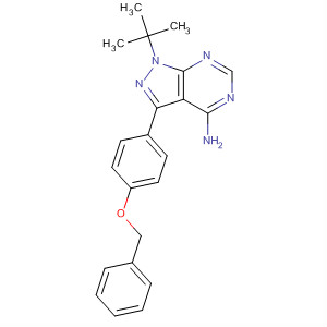 500789-48-0  1H-Pyrazolo[3,4-d]pyrimidin-4-amine,1-(1,1-dimethylethyl)-3-[4-(phenylmethoxy)phenyl]-