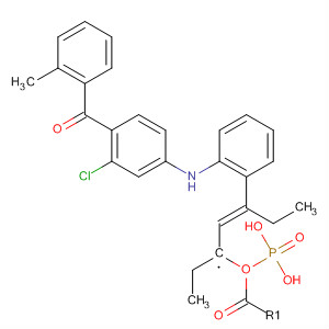 500874-75-9  Phosphonic acid,[(2E)-3-[2-[[3-chloro-4-(2-methylbenzoyl)phenyl]amino]phenyl]-2-propenyl]-, diethyl ester