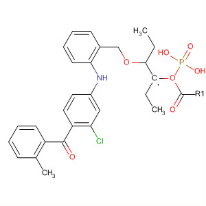 500875-46-7  Phosphonic acid,[2-[[2-[[3-chloro-4-(2-methylbenzoyl)phenyl]amino]phenyl]methoxy]ethyl]-, diethyl ester