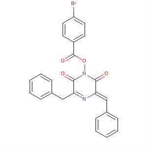 500876-28-8  2,6(1H,3H)-Pyrazinedione,1-[(4-bromobenzoyl)oxy]-5-(phenylmethyl)-3-(phenylmethylene)-, (3Z)-
