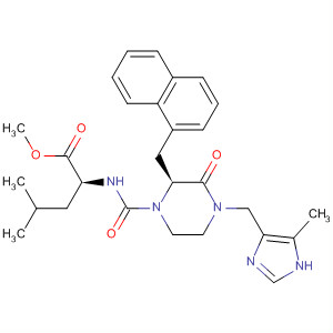501010-19-1  L-Leucine,N-[[(2S)-4-[(5-methyl-1H-imidazol-4-yl)methyl]-2-(1-naphthalenylmethyl)-3-oxo-1-piperazinyl]carbonyl]-, methyl ester