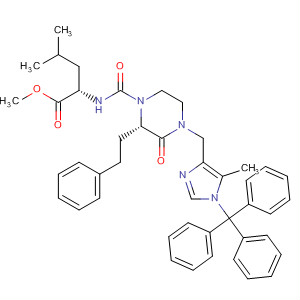 501010-30-6  L-Leucine,N-[[(2S)-4-[[5-methyl-1-(triphenylmethyl)-1H-imidazol-4-yl]methyl]-3-oxo-2-(2-phenylethyl)-1-piperazinyl]carbonyl]-, methyl ester