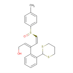 501027-18-5  2,4-Pentadien-1-ol,3-[2-(1,3-dithian-2-yl)phenyl]-5-[(R)-(4-methylphenyl)sulfinyl]-, (2Z,4Z)-