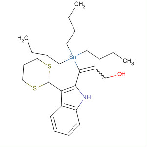 501027-29-8  2-Propen-1-ol, 3-[3-(1,3-dithian-2-yl)-1H-indol-2-yl]-3-(tributylstannyl)-