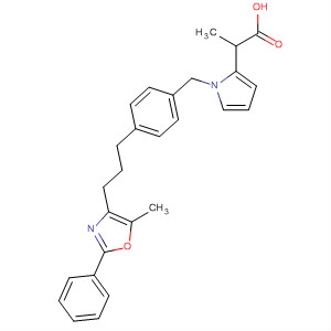 501028-92-8  1H-Pyrrole-2-propanoic acid,1-[[4-[3-(5-methyl-2-phenyl-4-oxazolyl)propyl]phenyl]methyl]-