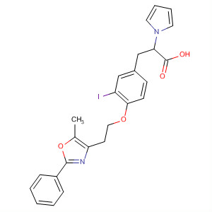 501029-55-6  1H-Pyrrole-1-acetic acid,a-[[3-iodo-4-[2-(5-methyl-2-phenyl-4-oxazolyl)ethoxy]phenyl]methyl]-