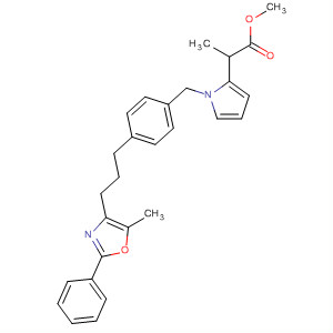 501030-10-0  1H-Pyrrole-2-propanoic acid,1-[[4-[3-(5-methyl-2-phenyl-4-oxazolyl)propyl]phenyl]methyl]-, methylester