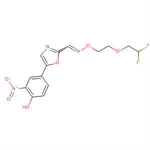 501036-29-9  2-Oxazolecarboxaldehyde, 5-(4-hydroxy-3-nitrophenyl)-,O-[2-(2,2-difluoroethoxy)ethyl]oxime