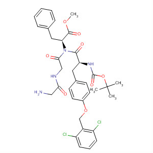 501082-71-9  L-Phenylalanine,O-[(2,6-dichlorophenyl)methyl]-N-[(1,1-dimethylethoxy)carbonyl]-L-tyrosylglycylglycyl-, methyl ester