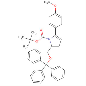 501096-39-5  1H-Pyrrole-1-carboxylic acid,2,5-dihydro-2-(4-methoxyphenyl)-5-[(triphenylmethoxy)methyl]-,1,1-dimethylethyl ester, (2S,5S)-