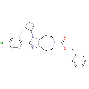 501121-96-6  Imidazo[4,5-d]azepine-6(1H)-carboxylic acid,1-cyclobutyl-2-(2,4-dichlorophenyl)-4,5,7,8-tetrahydro-, phenylmethylester