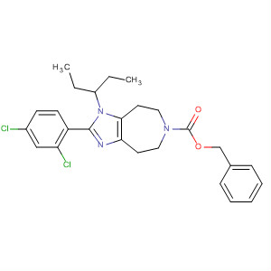 501122-04-9  Imidazo[4,5-d]azepine-6(1H)-carboxylic acid,2-(2,4-dichlorophenyl)-1-(1-ethylpropyl)-4,5,7,8-tetrahydro-,phenylmethyl ester
