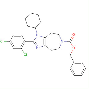 501122-05-0  Imidazo[4,5-d]azepine-6(1H)-carboxylic acid,1-cyclohexyl-2-(2,4-dichlorophenyl)-4,5,7,8-tetrahydro-, phenylmethylester
