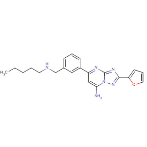 501343-84-6  [1,2,4]Triazolo[1,5-a]pyrimidin-7-amine,2-(2-furanyl)-5-[3-[(pentylamino)methyl]phenyl]-