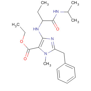 501372-34-5  1H-Imidazole-5-carboxylic acid,1-methyl-4-[[[(1-methylethyl)amino]carbonyl]propylamino]-2-(phenylmethyl)-, ethyl ester