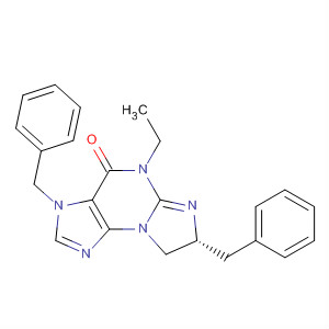 501430-53-1  3H-Imidazo[2,1-b]purin-4(5H)-one,5-ethyl-7,8-dihydro-3,7-bis(phenylmethyl)-, (7R)-