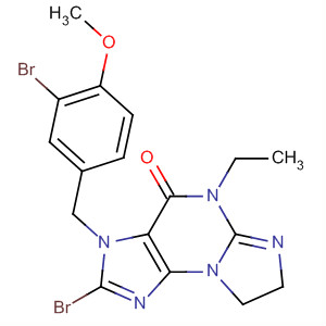 501430-76-8  3H-Imidazo[2,1-b]purin-4(5H)-one,2-bromo-3-[(3-bromo-4-methoxyphenyl)methyl]-5-ethyl-7,8-dihydro-