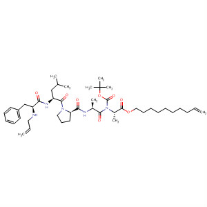 501445-30-3  L-Alanine,N-[(1,1-dimethylethoxy)carbonyl]-N-2-propenyl-L-phenylalanyl-L-leucyl-L-prolyl-L-alanyl-, 9-decenyl ester