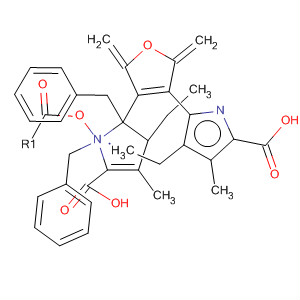 500003-13-4  1H-Pyrrole-2-carboxylic acid,5,5'-[2,5-furandiylbis(methylene)]bis[4-ethyl-3-methyl-, bis(phenylmethyl)ester