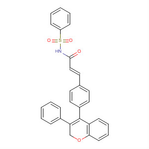 500107-69-7  2-Propenamide,3-[4-(3-phenyl-2H-1-benzopyran-4-yl)phenyl]-N-(phenylsulfonyl)-, (2E)-