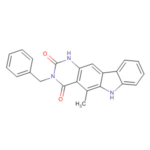500111-34-2  1H-Pyrimido[5,4-b]carbazole-2,4(3H,6H)-dione,5-methyl-3-(phenylmethyl)-
