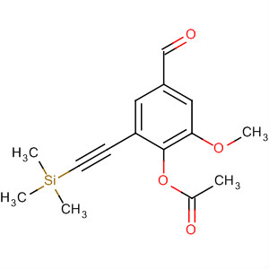 500117-74-8  Benzaldehyde, 4-(acetyloxy)-3-methoxy-5-[(trimethylsilyl)ethynyl]-