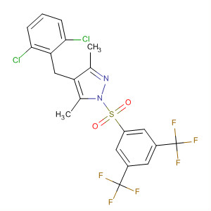 500129-06-6  1H-Pyrazole,1-[[3,5-bis(trifluoromethyl)phenyl]sulfonyl]-4-[(2,6-dichlorophenyl)methyl]-3,5-dimethyl-