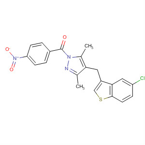 500129-19-1  1H-Pyrazole,4-[(5-chlorobenzo[b]thien-3-yl)methyl]-3,5-dimethyl-1-(4-nitrobenzoyl)-