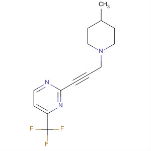 500142-26-7  Pyrimidine, 2-[3-(4-methyl-1-piperidinyl)-1-propynyl]-4-(trifluoromethyl)-