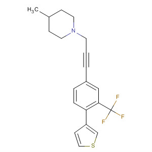 500143-18-0  Piperidine,4-methyl-1-[3-[4-(3-thienyl)-3-(trifluoromethyl)phenyl]-2-propynyl]-