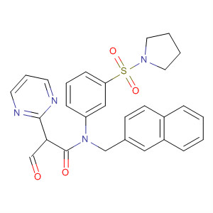 500153-85-5  2-Pyrimidinepropanamide,N-(2-naphthalenylmethyl)-b-oxo-N-[3-(1-pyrrolidinylsulfonyl)phenyl]-